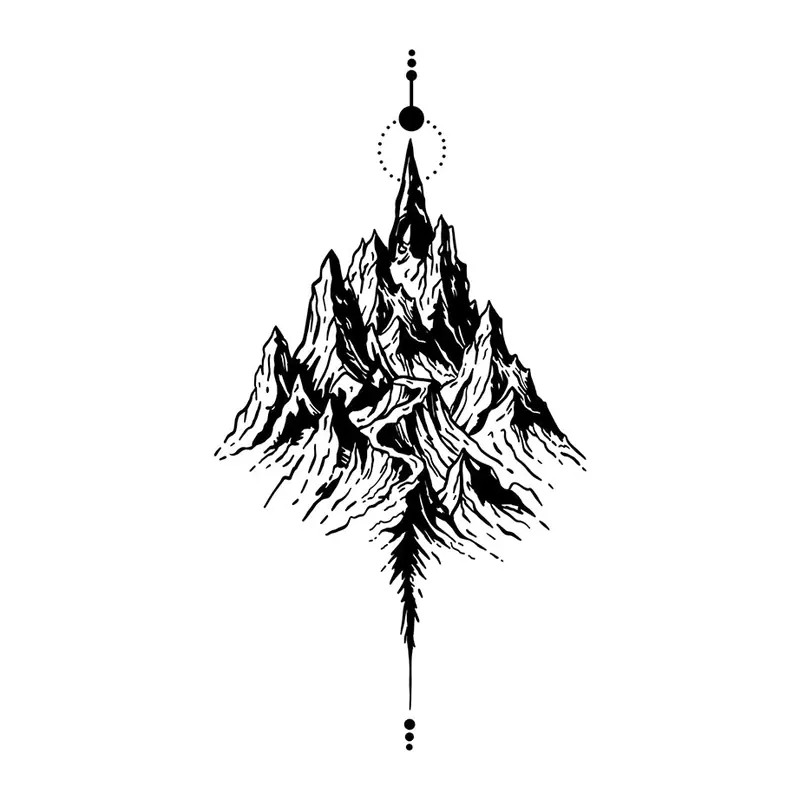 Tatuagem temporária Montanhas e Paisagens — Montanha rochosa vertical. Inclui montanha