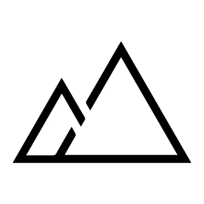 Tatuagem temporária Montanhas e Paisagens — Montanhas em triângulos. Inclui montanhas