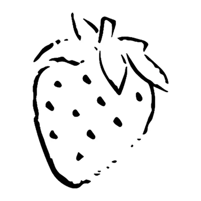 Tatuagem temporária Comida e Bebida — Morango. Inclui morango