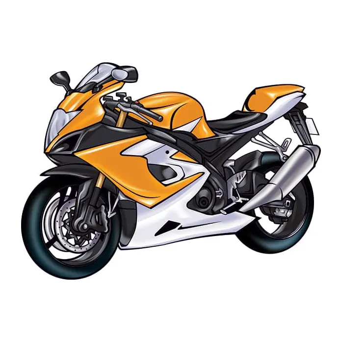 Tatuagem temporária Objetos — Moto esportiva. Inclui moto