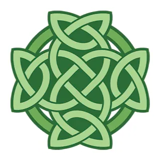 Tatuagem temporária Tribal e Nórdico — Nó celta verde. Inclui nó celta