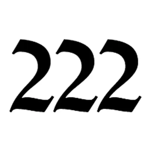 Tatuagem temporária Números — Número de anjo 222. Inclui número