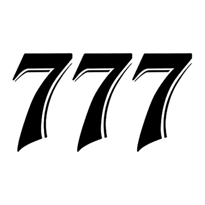 Tatuagem temporária Números — Número de anjo 777 — Modelo 2. Inclui número