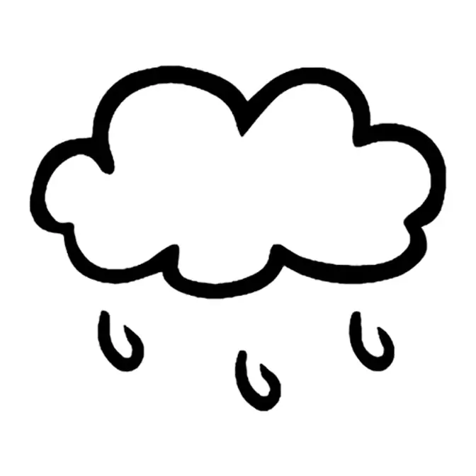 Tatuagem temporária Símbolos — Nuvem com chuva. Inclui nuvem, chuva