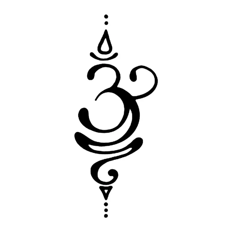 Tatuagem temporária Espiritual e Religioso — Om ornamental. Inclui om
