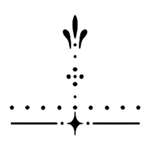 Tatuagem temporária Minimalista — Ornamento com pontos. Inclui pontos
