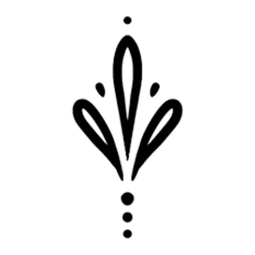 Tatuagem temporária Minimalista — Ornamento pequeno de folhas. Inclui folhas