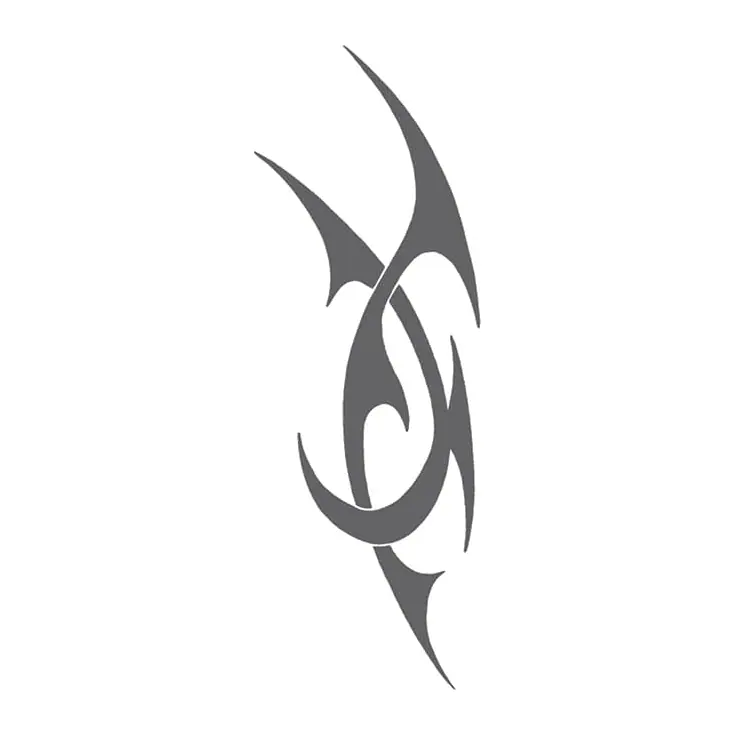 Tatuagem temporária Tribal e Nórdico — Ornamento tribal cinza entrelaçado. Inclui ornamento