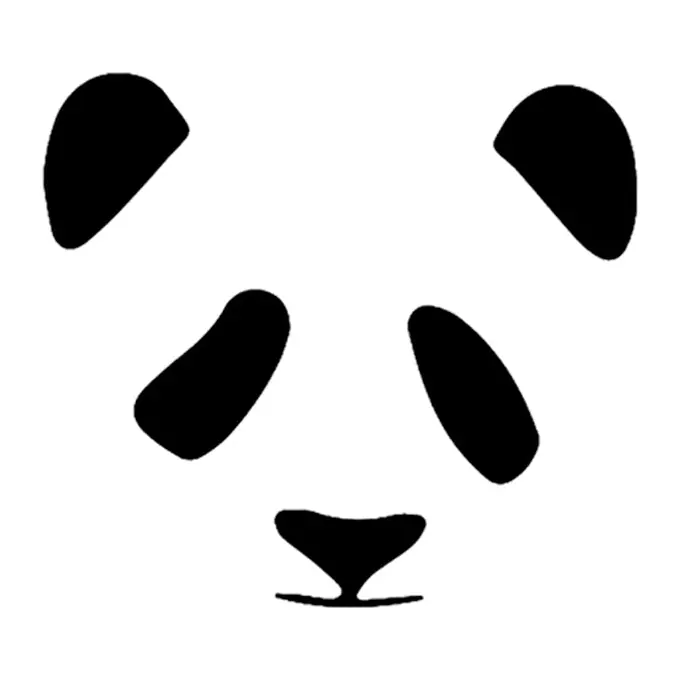 Tatuagem temporária Animais Selvagens — Panda minimalista. Inclui panda
