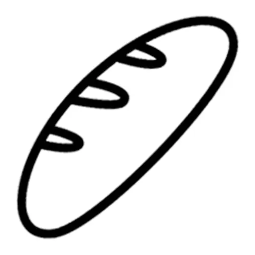Tatuagem temporária Comida e Bebida — Pão baguete. Inclui pão