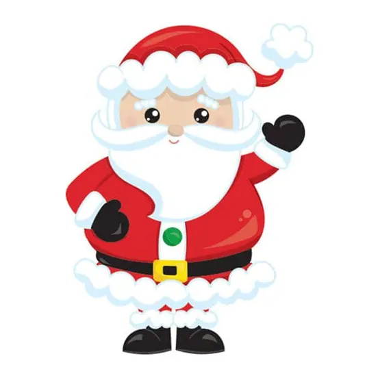 Tatuagem temporária Datas e Festas — Papai Noel acenando. Inclui papai noel