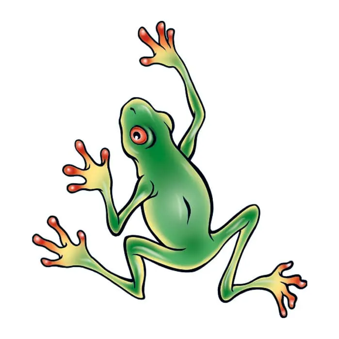 Tatuagem temporária Bichinhos Fofos — Perereca verde. Inclui perereca