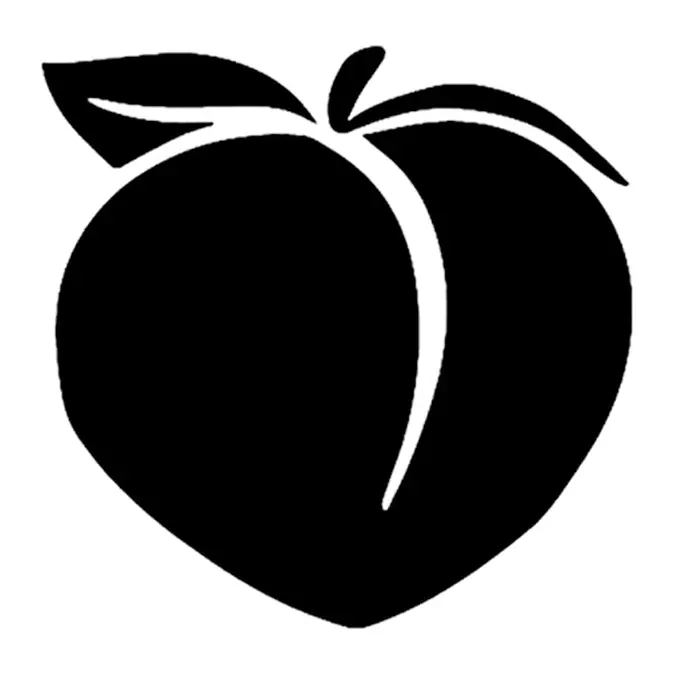 Tatuagem temporária Comida e Bebida — Pêssego. Inclui pêssego