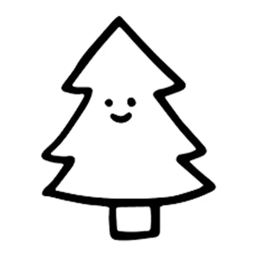 Tatuagem temporária Datas e Festas — Pinheirinho de Natal sorridente. Inclui pinheirinho