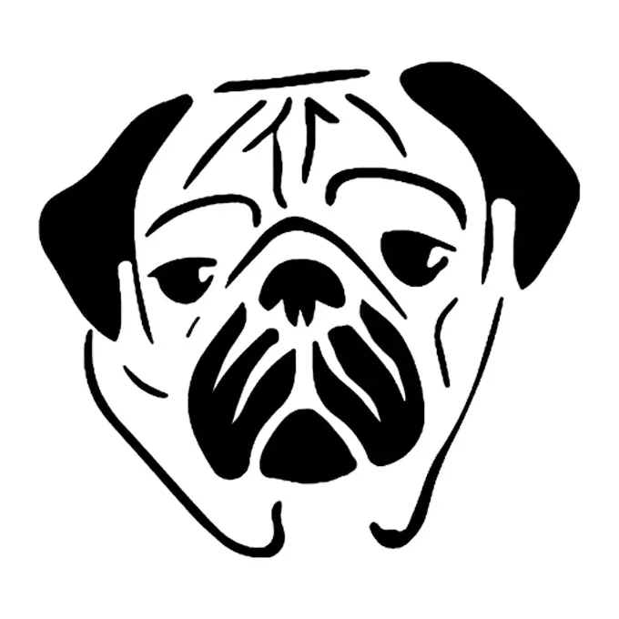 Tatuagem temporária Cachorros — Pug. Inclui pug