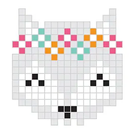 Tatuagem temporária Animais Selvagens — Raposa cinza de pixel. Inclui raposa