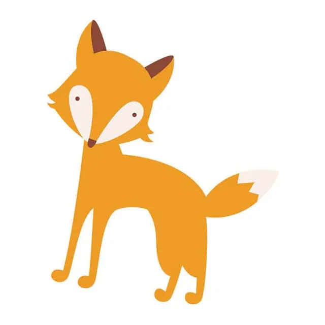 Tatuagem temporária Animais Selvagens — Raposa laranja. Inclui raposa