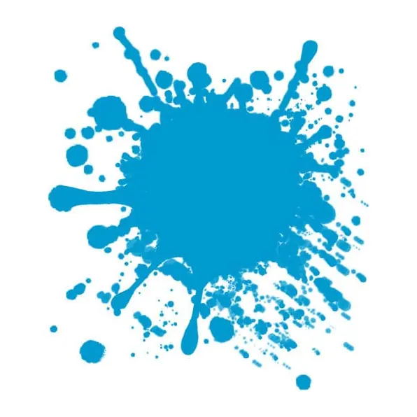Tatuagem temporária Objetos — Respingo de tinta azul. Inclui tinta