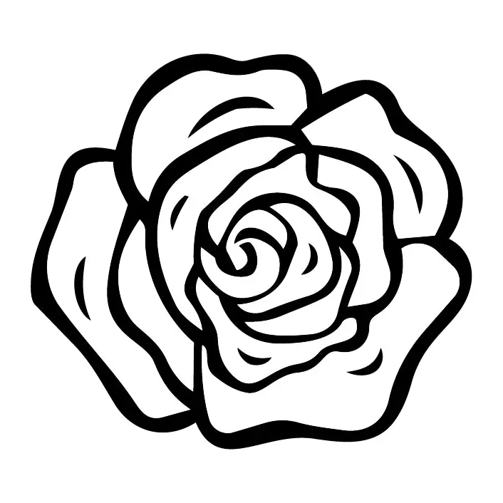 Tatuagem temporária Flores — Rosa em contorno grosso. Inclui rosa