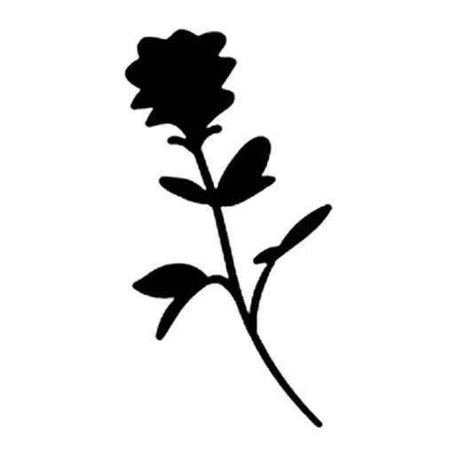 Tatuagem temporária Flores — Rosa pequena preta. Inclui rosa