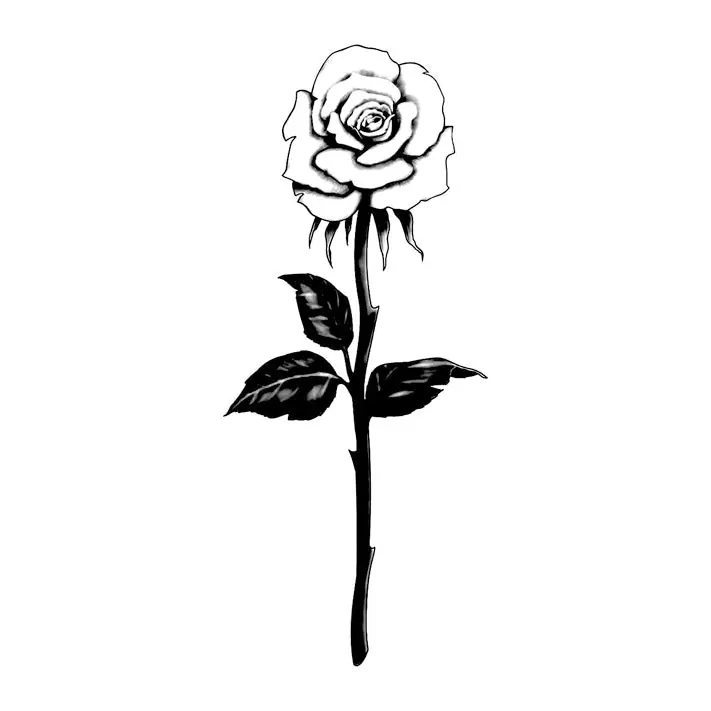 Tatuagem temporária Flores — Rosa pequena. Inclui rosa