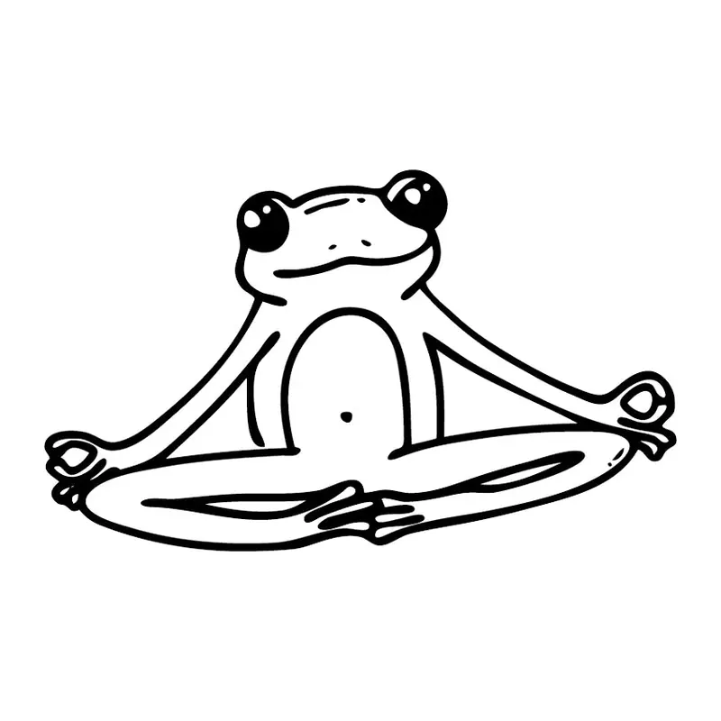 Tatuagem temporária Bichinhos Fofos — Sapo meditando. Inclui sapo