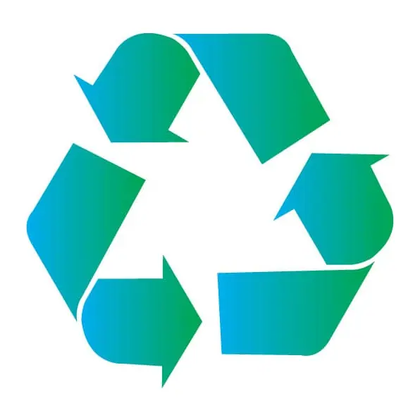 Tatuagem temporária Símbolos — Símbolo de reciclagem azul. Inclui reciclagem
