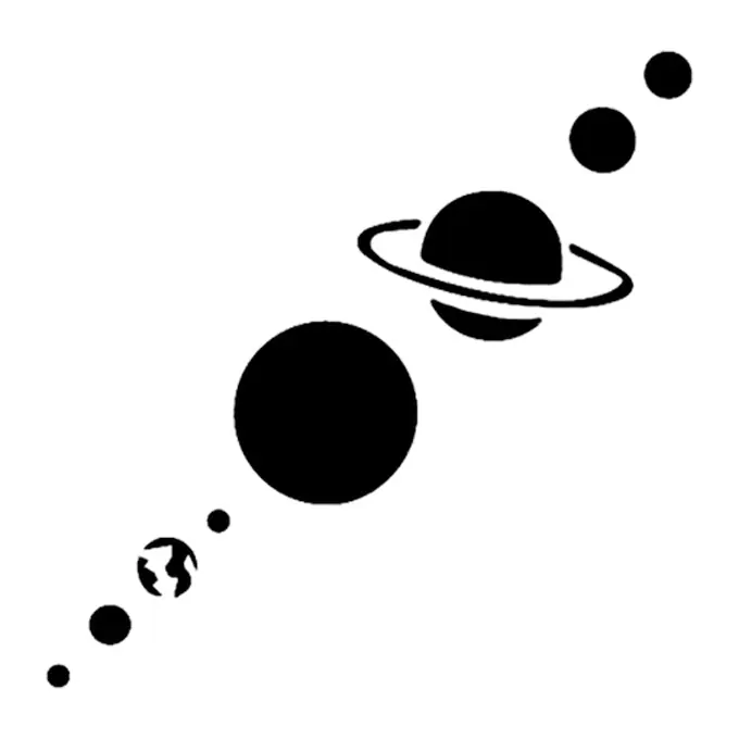Tatuagem temporária Planetas e Espaço — Sistema solar. Inclui planetas