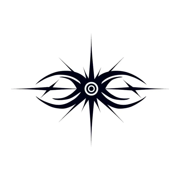 Tatuagem temporária Tribal e Nórdico — Sol e lua tribais. Inclui ornamento