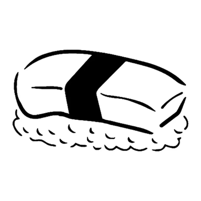 Tatuagem temporária Comida e Bebida — Sushi. Inclui sushi