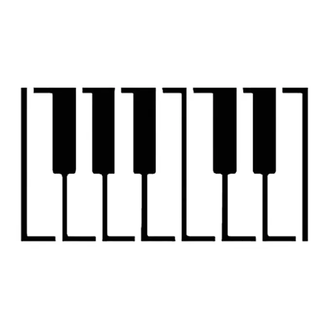 Tatuagem temporária Música — Teclas de piano. Inclui piano
