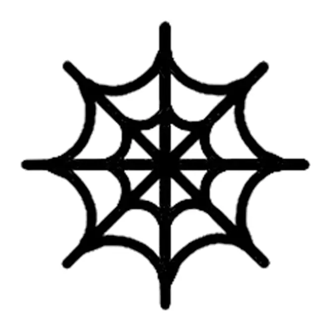Tatuagem temporária Caveiras e Sombrio — Teia de aranha. Inclui teia