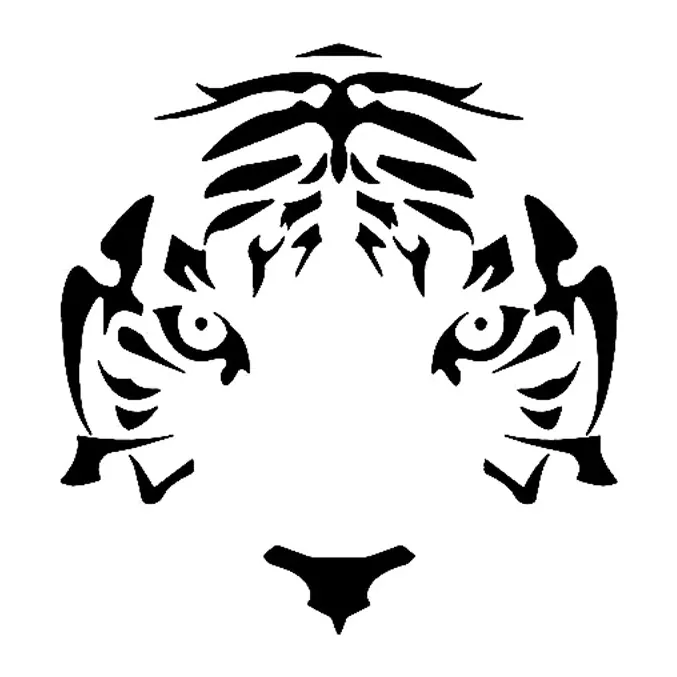 Tatuagem temporária Animais Selvagens — Tigre — olhos e focinho. Inclui tigre