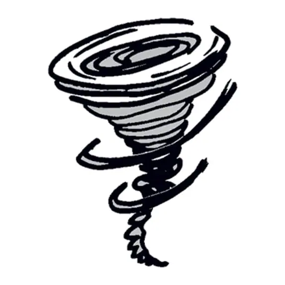 Tatuagem temporária Símbolos — Tornado. Inclui tornado