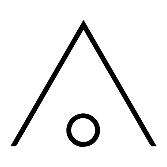 Tatuagem temporária Geométrico — Triângulo com círculo. Inclui triângulo, círculo