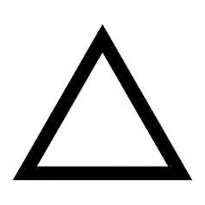 Tatuagem temporária Geométrico — Triângulo em contorno. Inclui triângulo
