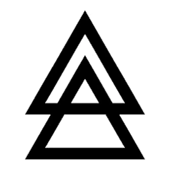 Tatuagem temporária Geométrico — Triângulos entrelaçados. Inclui triângulo