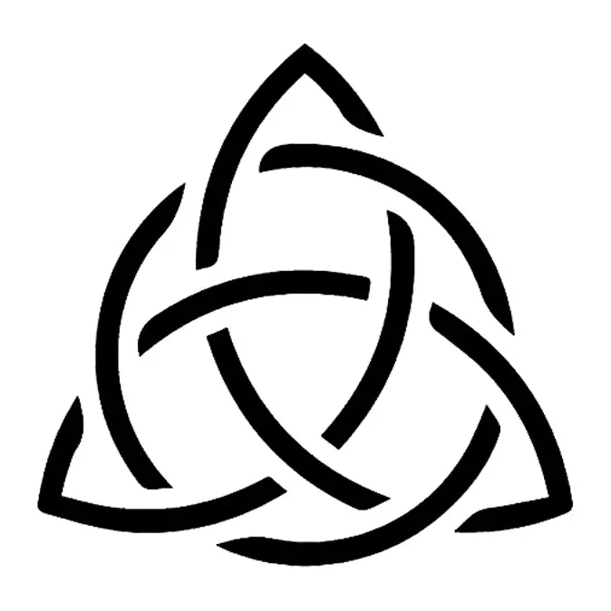 Tatuagem temporária Tribal e Nórdico — Triquetra celta. Inclui triquetra