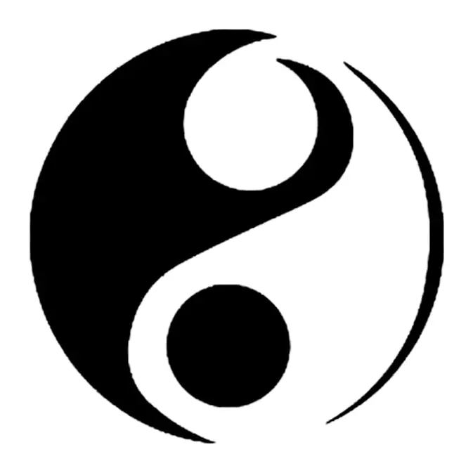 Tatuagem temporária Espiritual e Religioso — Yin yang aberto. Inclui yin yang